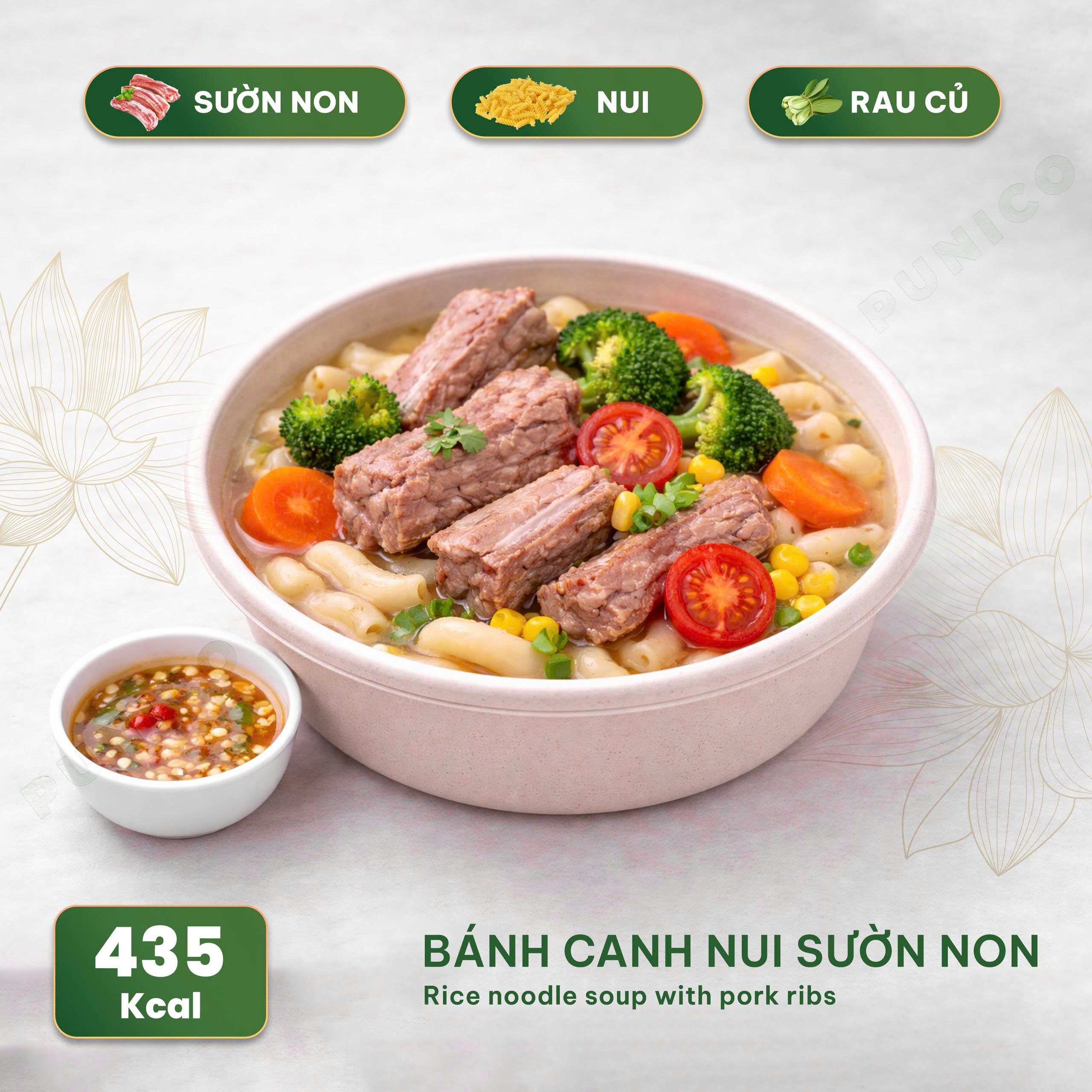 Bánh canh nui sườn non